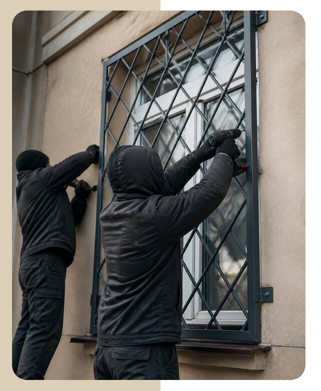 Установка антивандальных решеток на окна в Североуральске